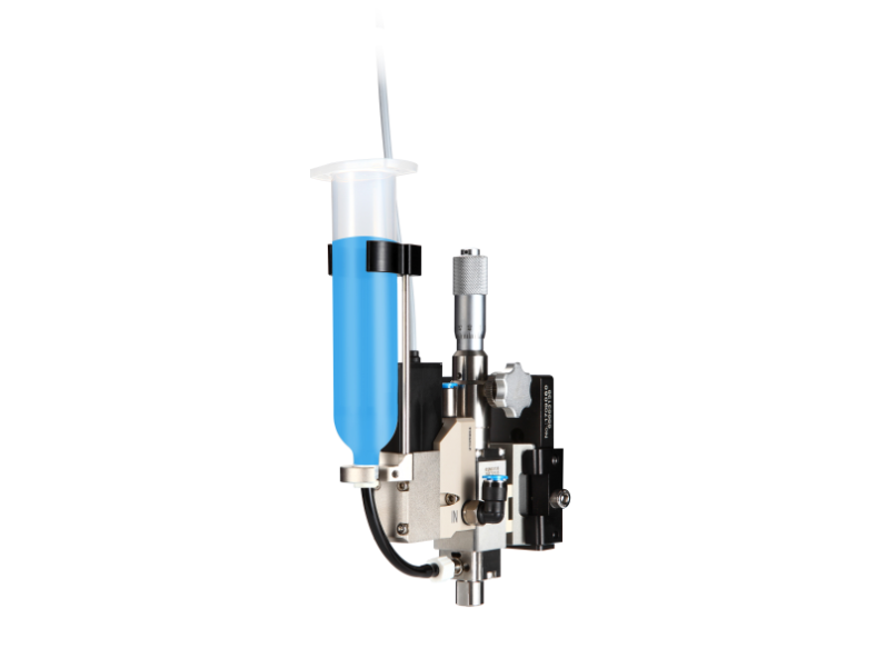 Leica dispensing valves are capable of precision dam coating and dispensing.
